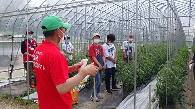 湯野地区での現地訪問の様子