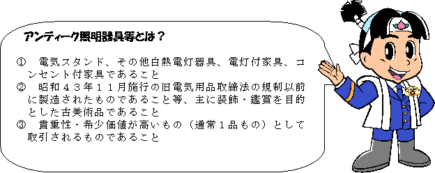 アンティーク照明器具等とは