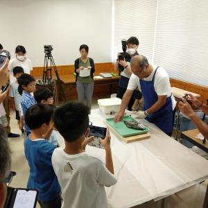 【クロダイ解体実演の様子】