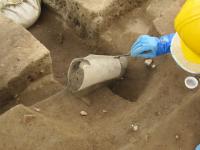 発掘調査中の出土は２５年ぶり！総社市神明遺跡から銅鐸が！
